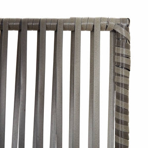 Grauer 5-teiliger Paravent aus Polyrattan