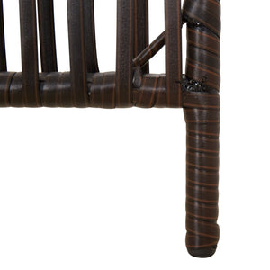 6-Panel Raumteiler Braun Poly Rattan