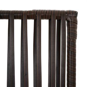 6-Panel Raumteiler Braun Poly Rattan
