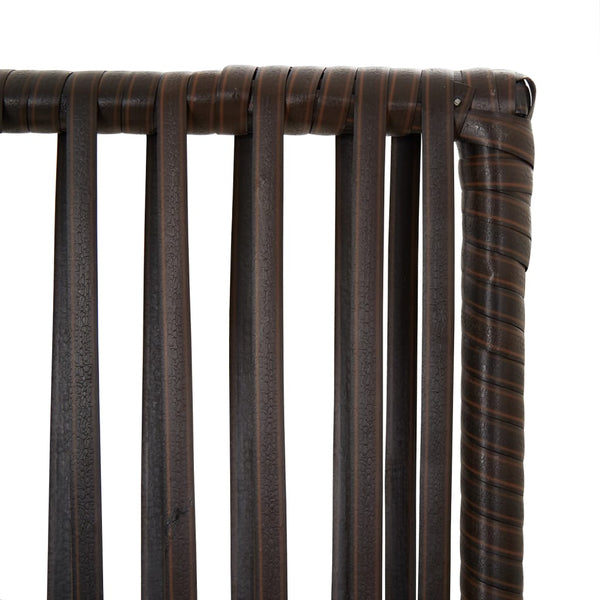 6-Panel Raumteiler Braun Poly Rattan