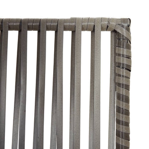 Grauer 6-teiliger Paravent aus Polyrattan