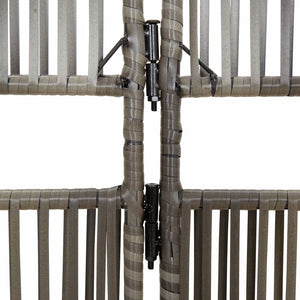 Grauer 6-teiliger Paravent aus Polyrattan