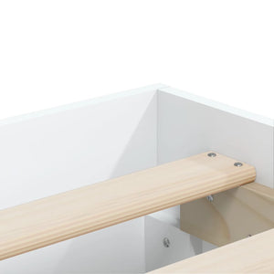 Bettgestell Weiß 200x200 cm mit Schubladen