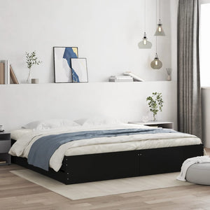 Bettgestell Schwarz 200x200 cm mit Schubladen