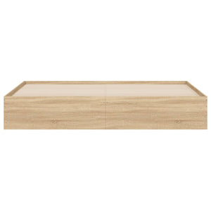 vidaXL Cadre de lit avec tiroirs Chêne Sonoma 200x200 cm Bois d'ingénierie