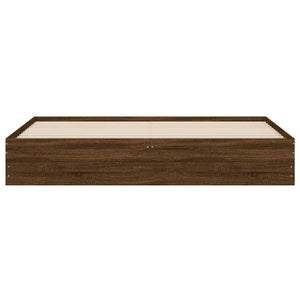 vidaXL Bed Frame with Drawers Brown Oak-look 200x200 cm