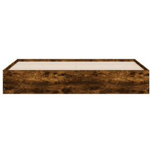 vidaXL Cadre de lit avec tiroirs chêne fumé 180x200cm Bois d'ingénierie