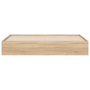 vidaXL Cadre de lit avec tiroirs Chêne Sonoma 160x200 cm Bois d'ingénierie