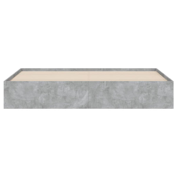 Bettgestell mit Schubladen 160x200 cm Betongrau