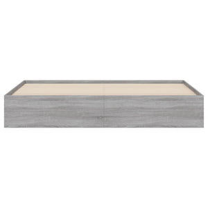 Bettgestell 160x200 cm mit Schubladen, Grau Sonoma