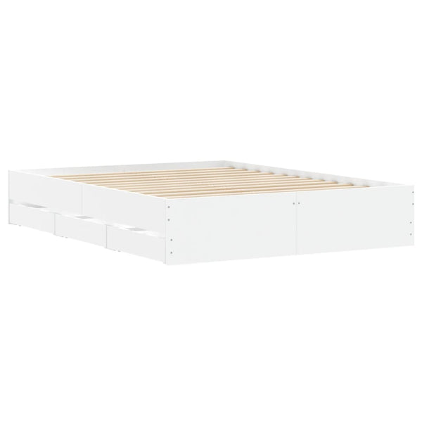 Bettgestell Weiß 150x200 mit Schubladen