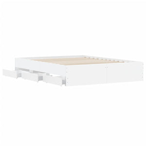Bettgestell Weiß 150x200 mit Schubladen