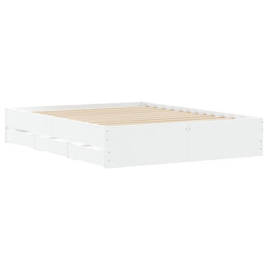Bettgestell Weiß 150x200 mit Schubladen