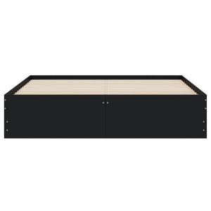 Bettgestell Schwarz 150x200 cm mit Schubladen