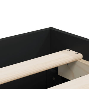 Bettgestell Schwarz 150x200 cm mit Schubladen