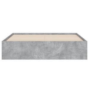 Bettgestell mit Schubladen 150x200 cm Betongrau