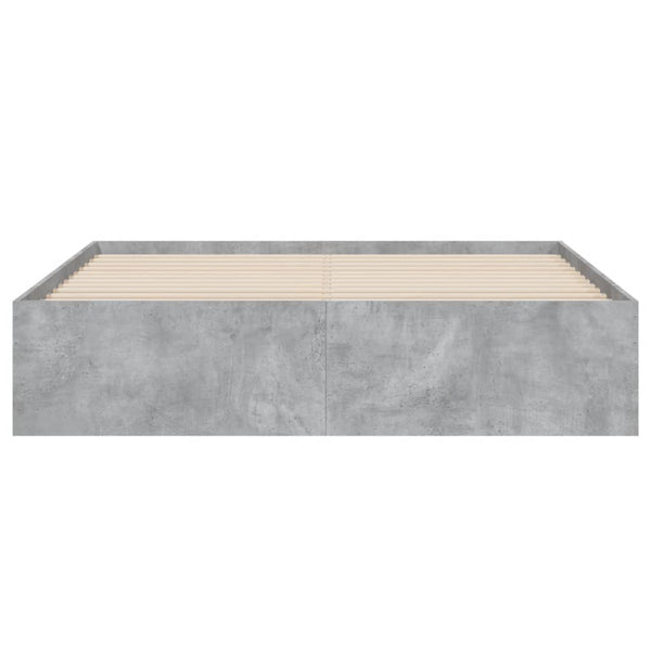 Bettgestell mit Schubladen 150x200 cm Betongrau