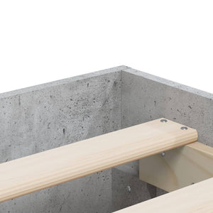 Bettgestell mit Schubladen 150x200 cm Betongrau