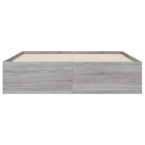 Bettgestell 120x200 cm mit Schubladen Grau