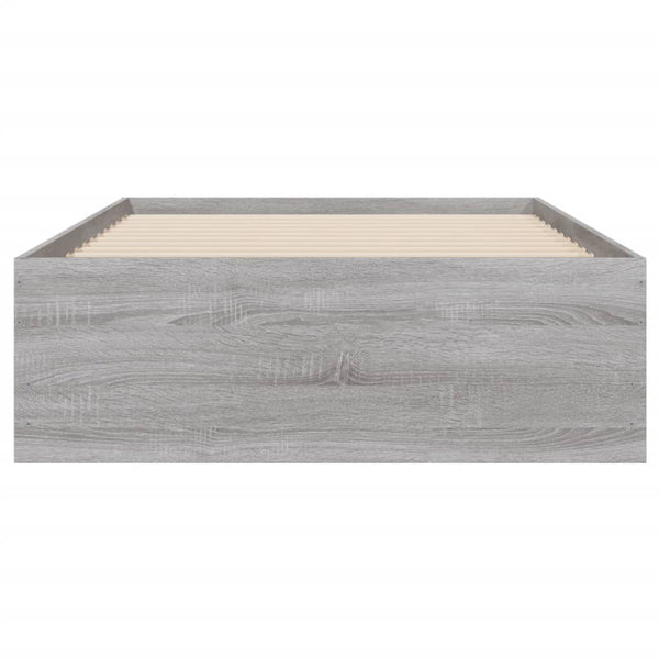 Bettgestell mit Schubladen 100x200 cm Grau
