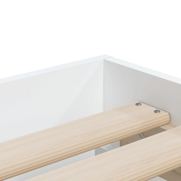 Bettgestell Weiß 90x200 cm mit Schubladen
