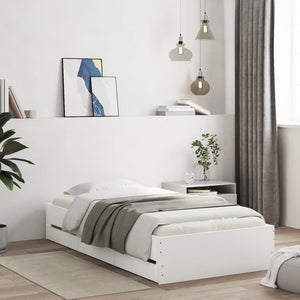 Bettgestell Weiß 90x200 cm mit Schubladen
