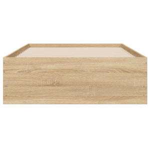 vidaXL Cadre de lit avec tiroirs Chêne Sonoma 90x200 cm Bois d'ingénierie