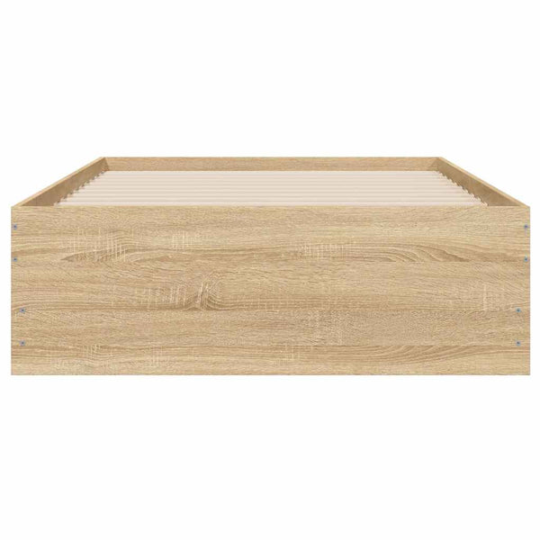 vidaXL Cadre de lit avec tiroirs Chêne Sonoma 90x200 cm Bois d'ingénierie