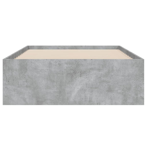 Bettgestell mit Schubladen 90x200 Betongrau