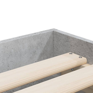 Bettgestell mit Schubladen 90x200 Betongrau