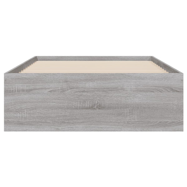 Bettgestell mit Schubladen 90x200 cm Grau