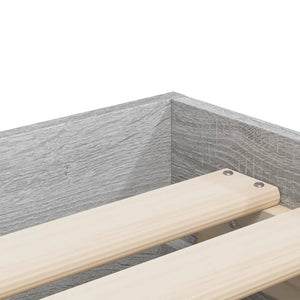 Bettgestell mit Schubladen 90x200 cm Grau