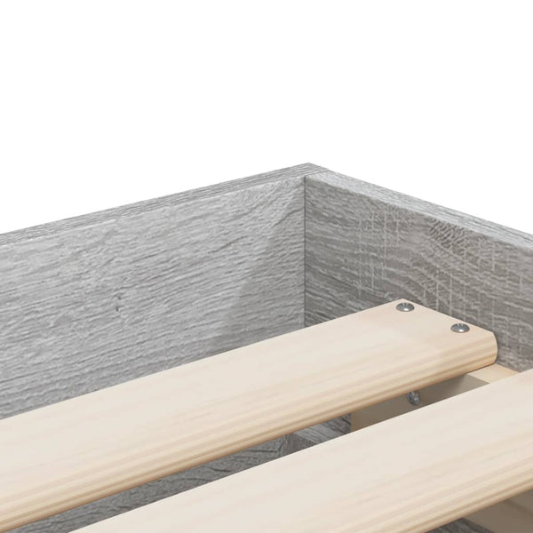 Bettgestell mit Schubladen 90x200 cm Grau