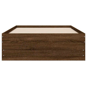 vidaXL Bed Frame with Drawers Brown Oak-Effect 90x200 cm