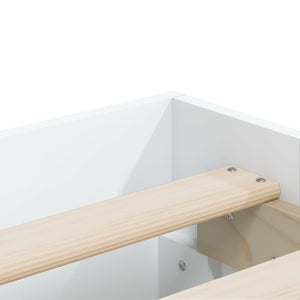 Bettgestell Weiß 140x190 cm mit Schubladen