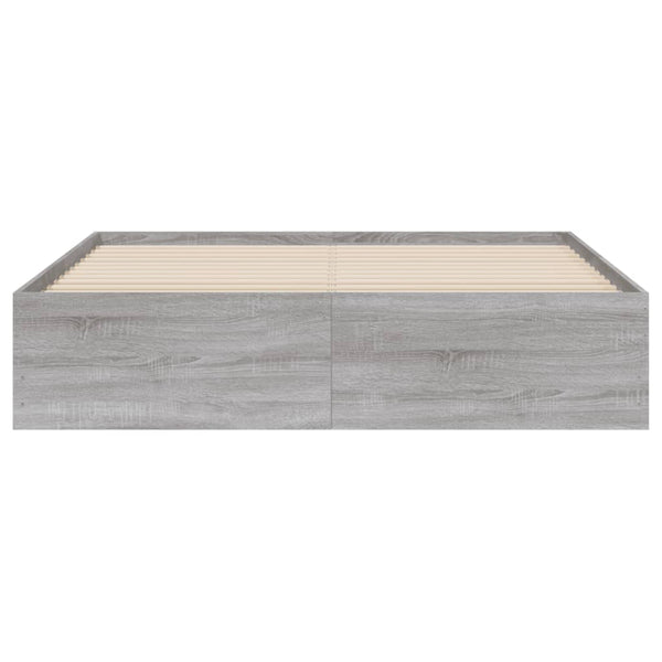 Bettgestell mit Schubladen 140x190 cm Grau