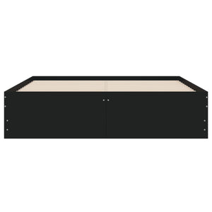 Bettgestell Schwarz 135x190 cm mit Schubladen