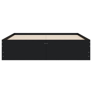 Bettgestell Schwarz 120x190 cm mit Schubladen
