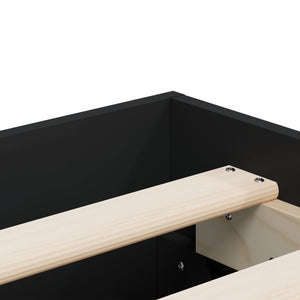 Bettgestell Schwarz 120x190 cm mit Schubladen