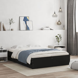 Bettgestell Schwarz 120x190 cm mit Schubladen