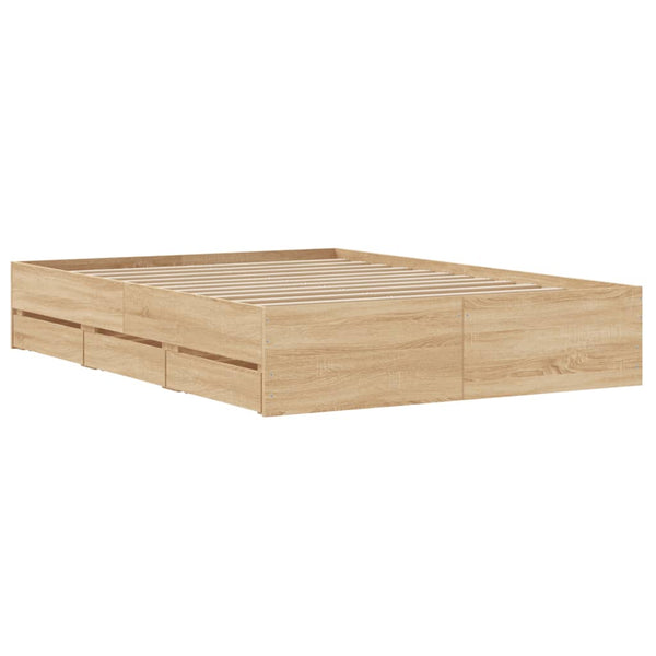 Bettgestell Sonoma-Eiche 120x190cm mit Schubladen