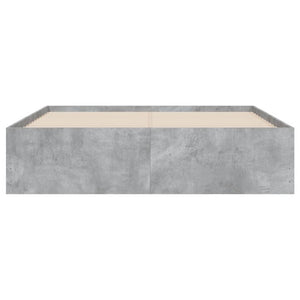 Bettgestell 120x190 cm mit Schubladen Betongrau