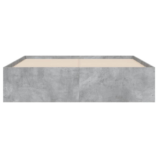 Bettgestell 120x190 cm mit Schubladen Betongrau