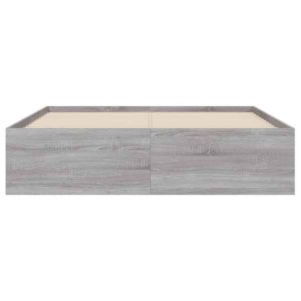 Bettgestell mit Schubladen 120x190 cm Grau