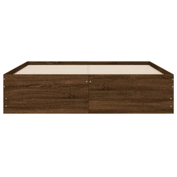 Bettgestell 120x190 cm mit Schubladen Eichen-Optik