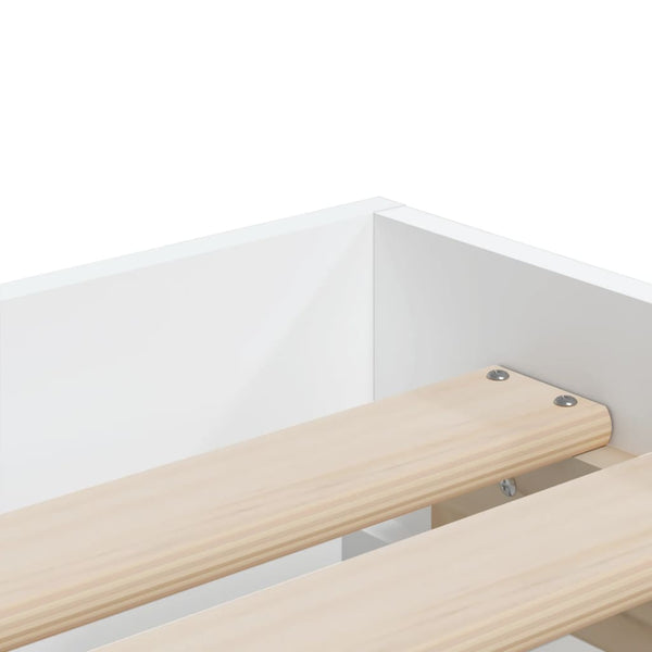 Bettgestell Weiß 90x190 cm mit Schubladen