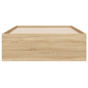 vidaXL Cadre de lit avec tiroirs Chêne Sonoma 90x190 cm Bois d'ingénierie