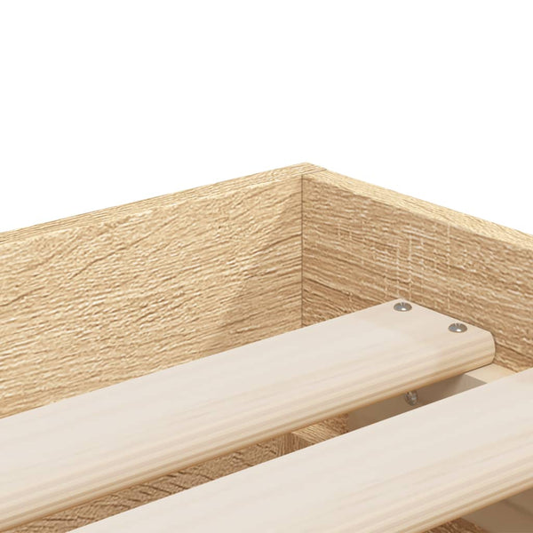 vidaXL Cadre de lit avec tiroirs Chêne Sonoma 90x190 cm Bois d'ingénierie
