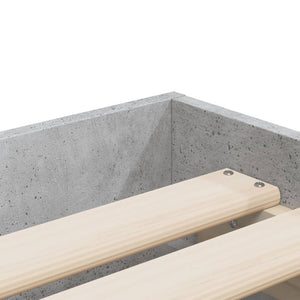 Bettgestell mit Schubladen 90x190 Betongrau