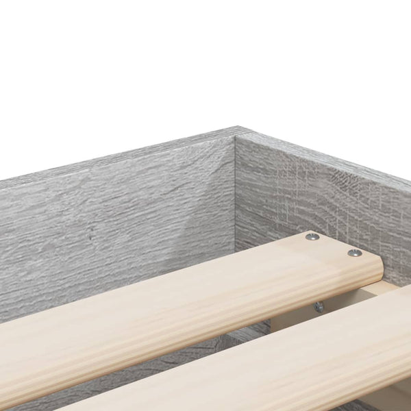 Bettgestell Grau Sonoma 90x190 cm mit Schubladen